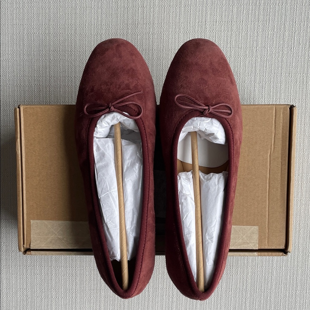 Madewell The April Ballet Flat - Dark Merlot - size 7.5